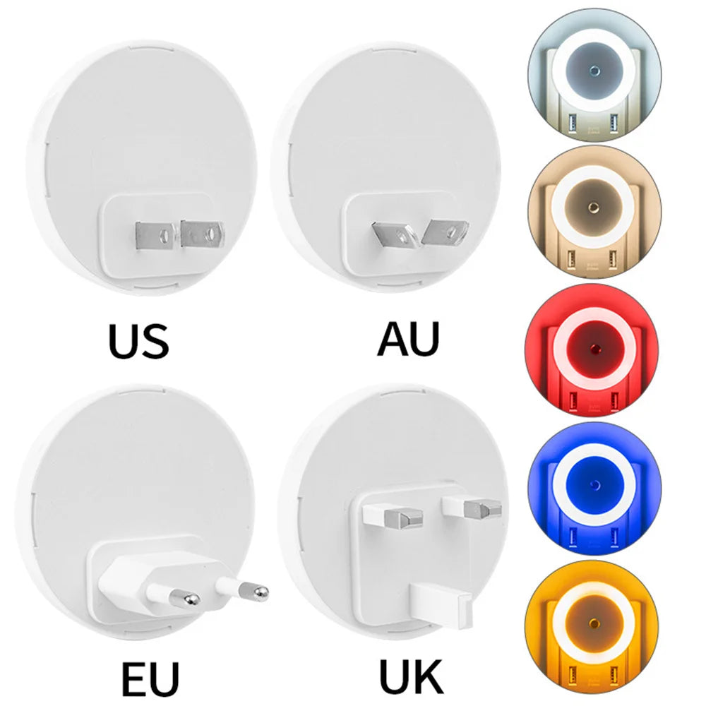 Smart LED Night Light with Amber Glow – Eye-Friendly and Energy Efficient