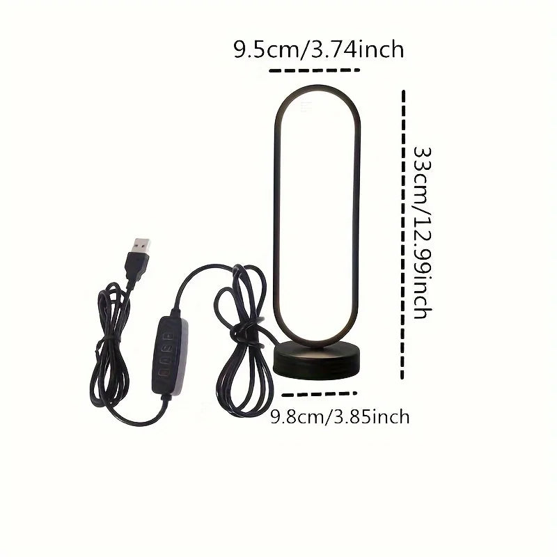 Ring LED Bedside Lamp – Three-Color Dimming Night Light