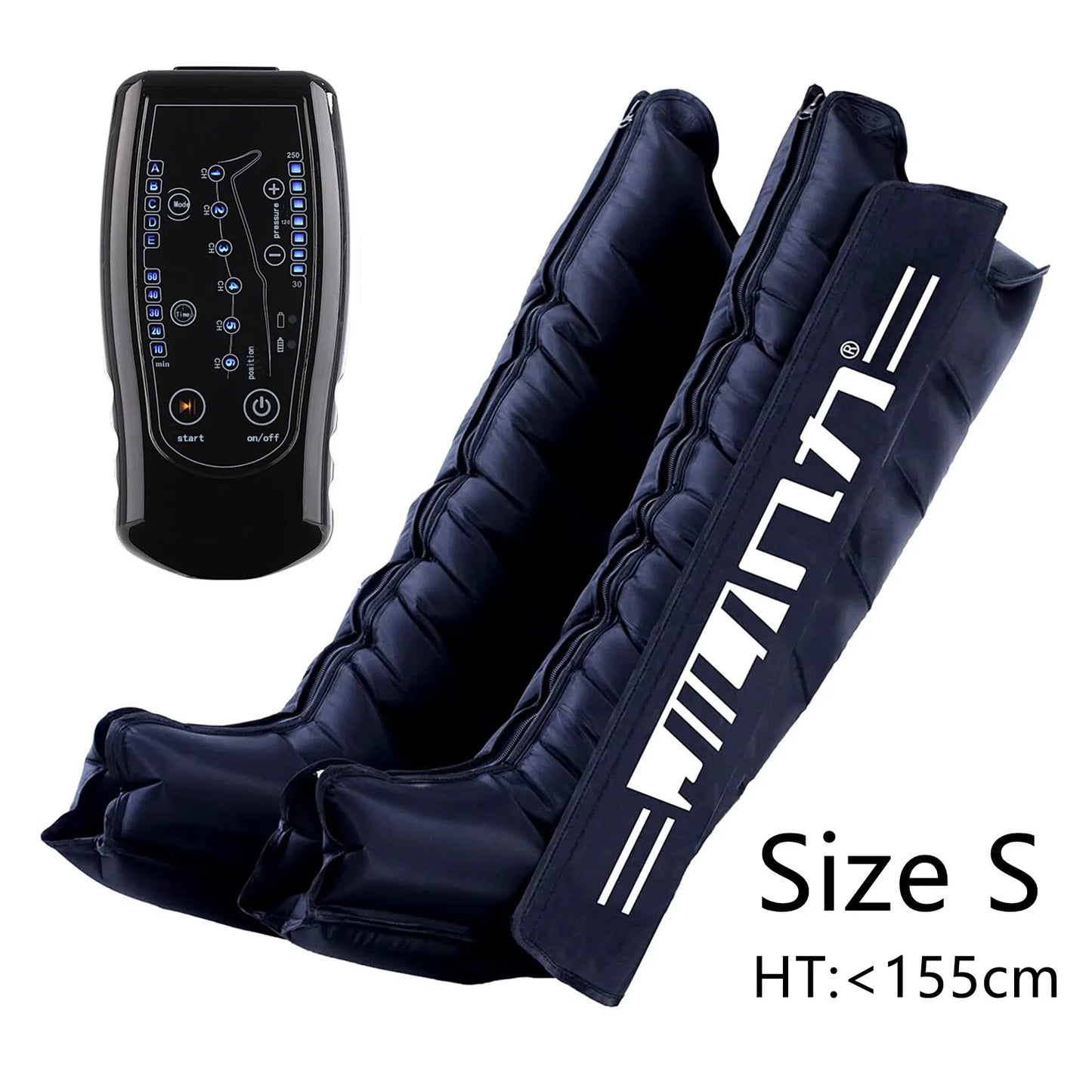 Pressotherapy Air Compression Foot Massager - Leg Recovery Boots with Lymphatic Drainage