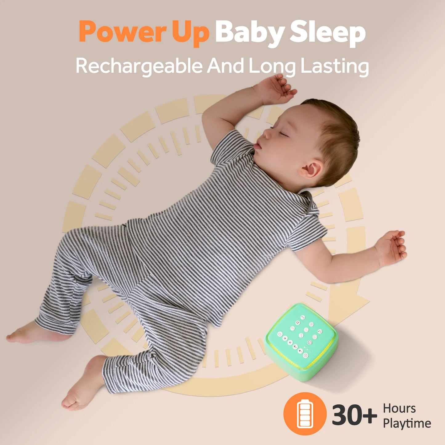 White Noise Machine with 30 Soothing Sounds & Warm Light – For Restful Sleep and Focus