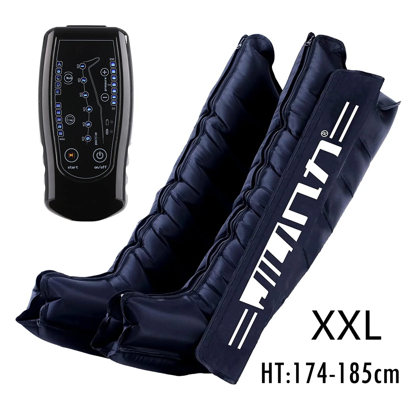 Pressotherapy Air Compression Foot Massager - Leg Recovery Boots with Lymphatic Drainage