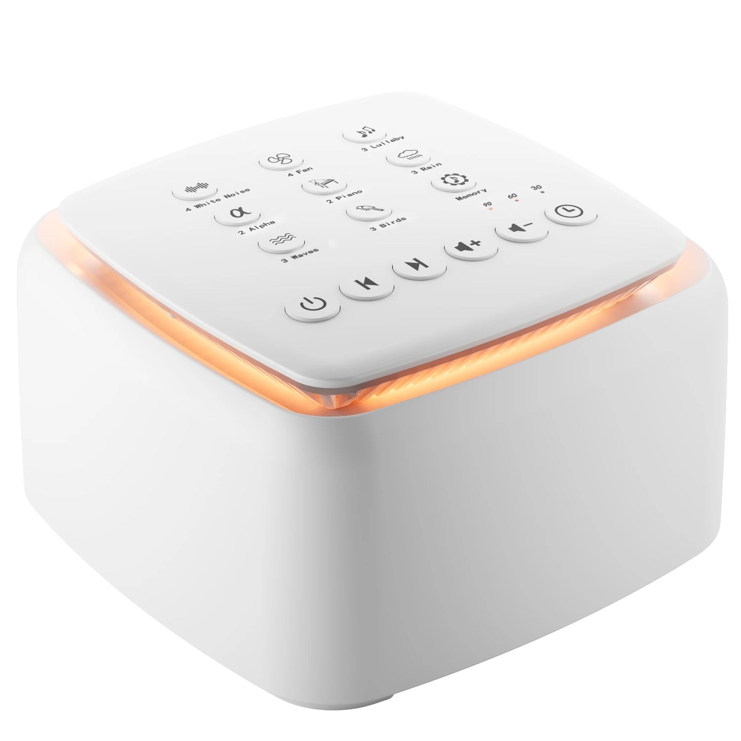 White Noise Machine with 30 Soothing Sounds & Warm Light – For Restful Sleep and Focus