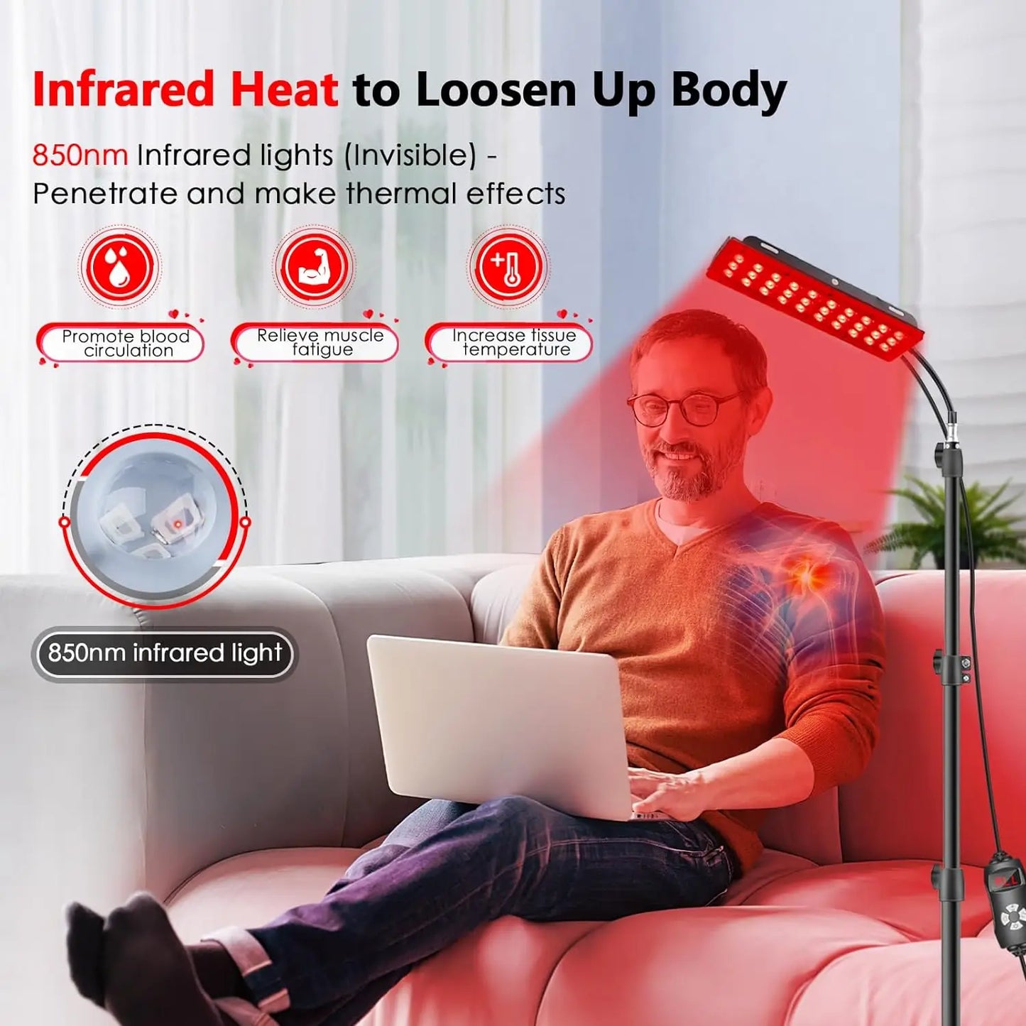 Red & Infrared Light Therapy Device (660nm and 850mn) – Full Body Recovery & Skin Rejuvenation