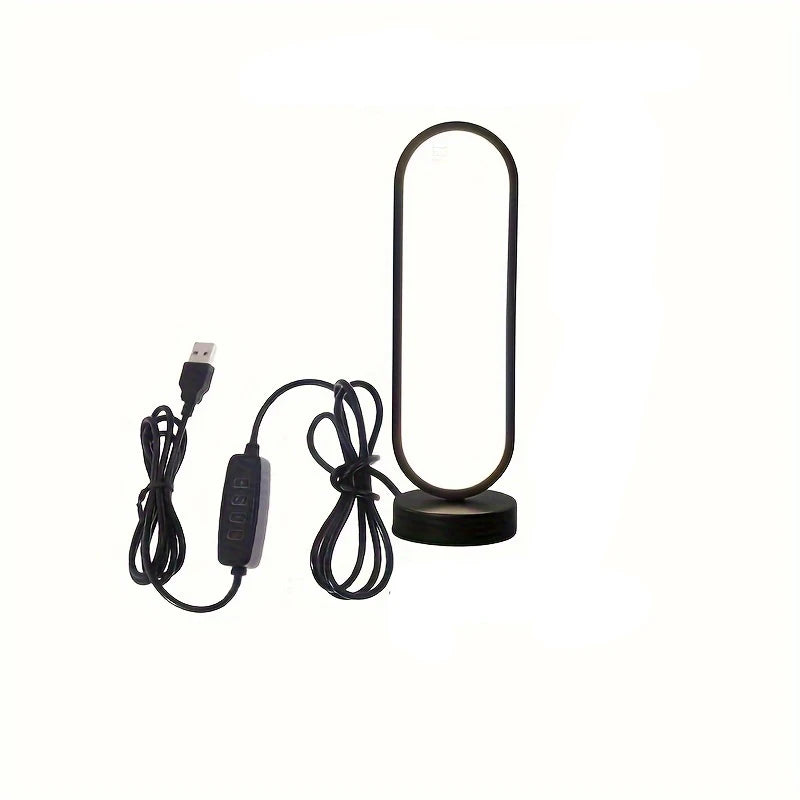 Ring LED Bedside Lamp – Three-Color Dimming Night Light