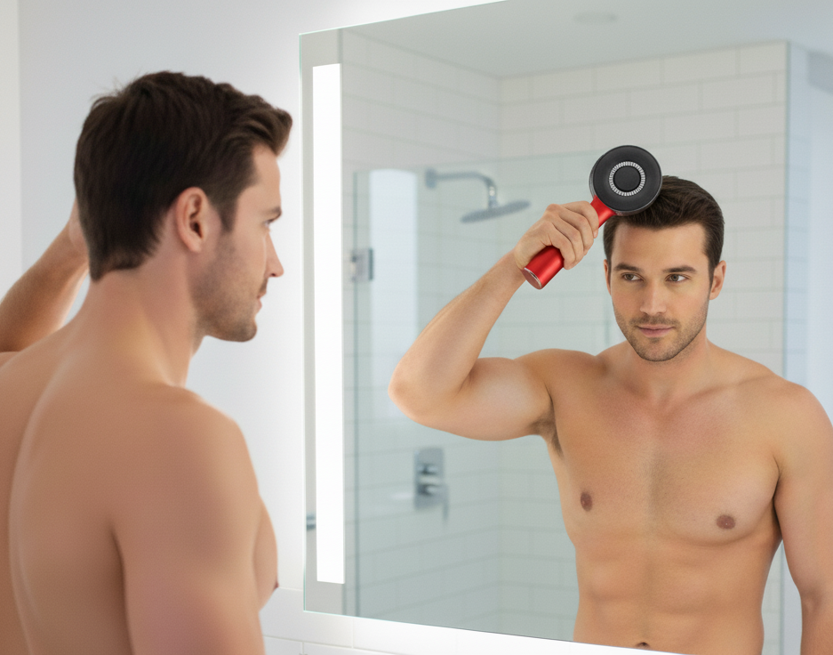 Electric Massage Comb with Vibration and Red Light Therapy for Hair Growth