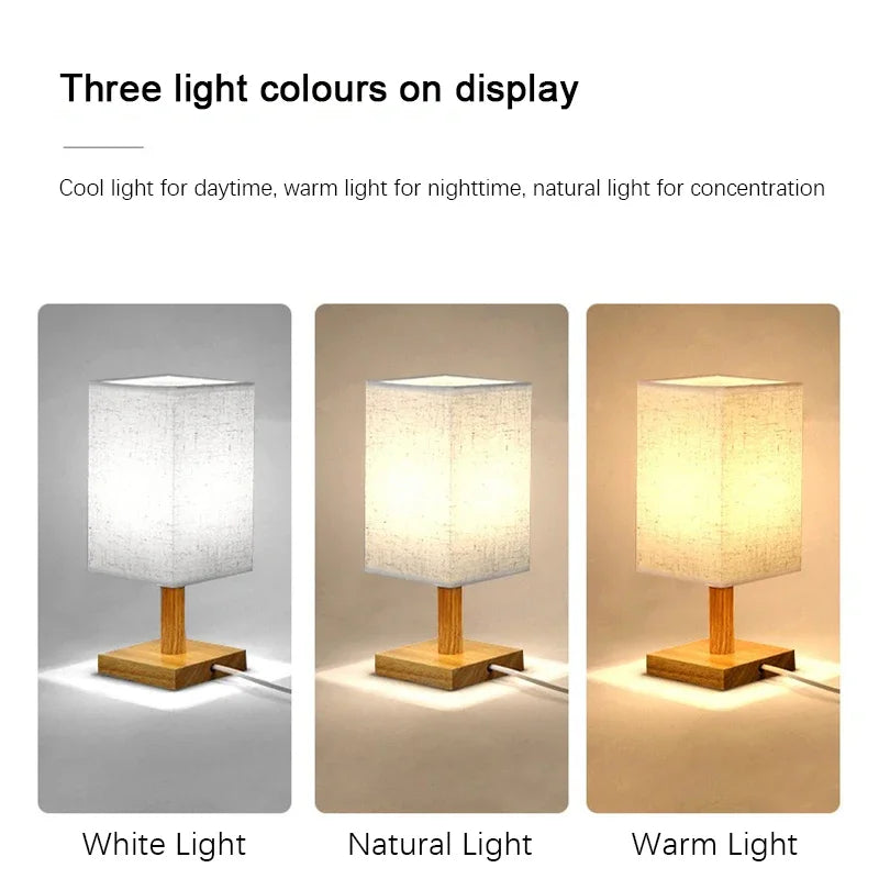LED Table Lamp – Simple Chinese Style with Dimmable Warm Light