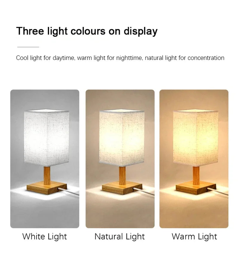 LED Table Lamp – Simple Chinese Style with Dimmable Warm Light