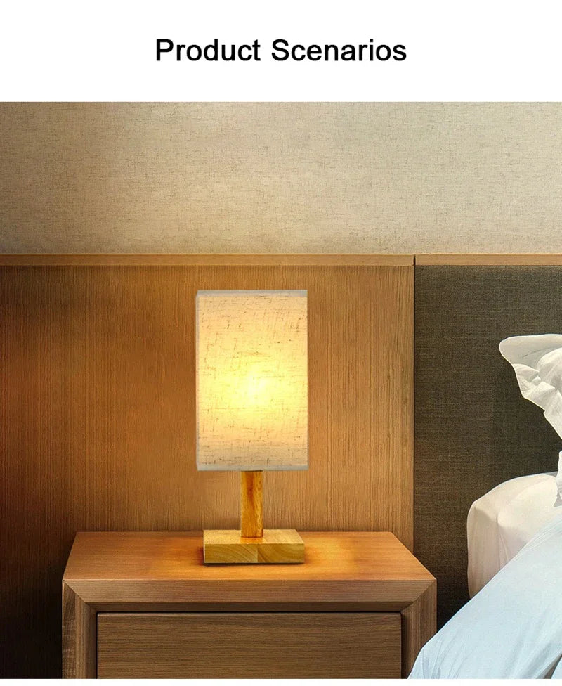 LED Table Lamp – Simple Chinese Style with Dimmable Warm Light