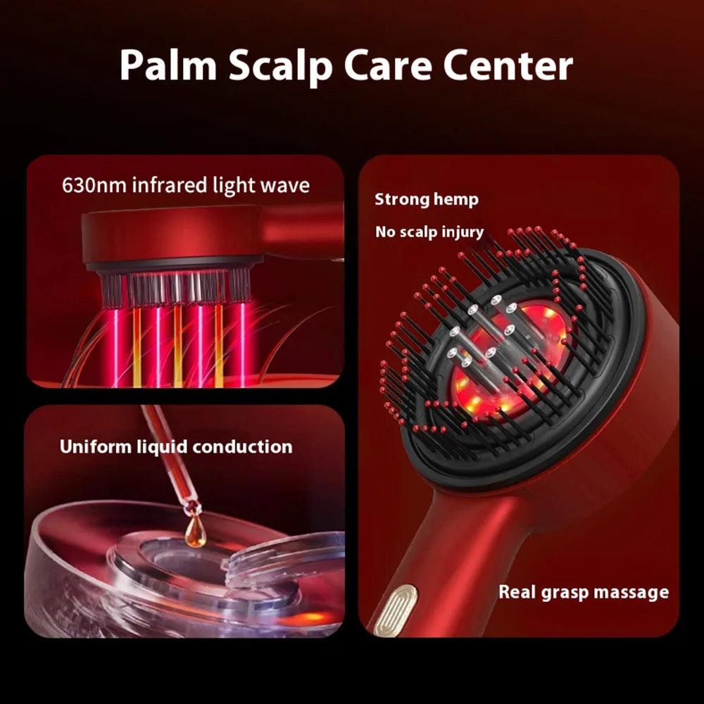 Electric Massage Comb with Vibration and Red Light Therapy for Hair Growth