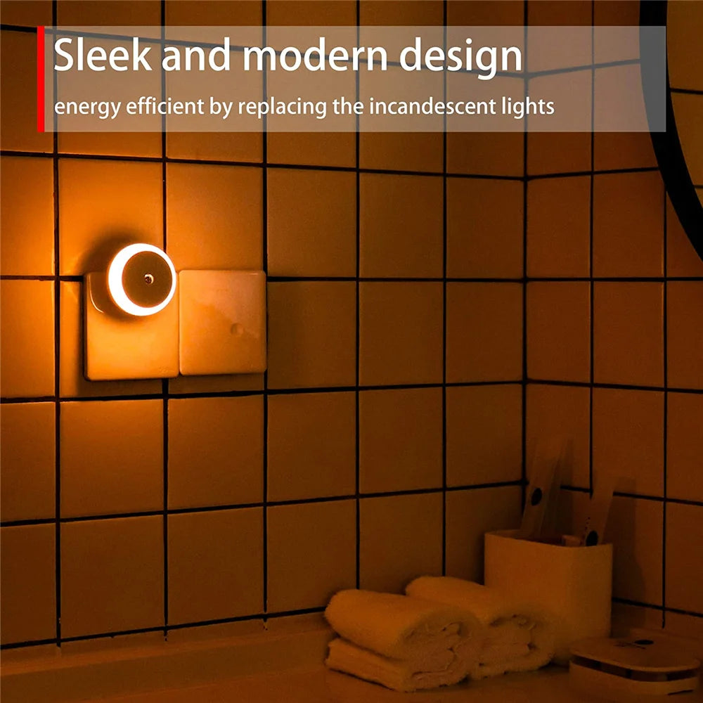Smart LED Night Light with Amber Glow – Eye-Friendly and Energy Efficient