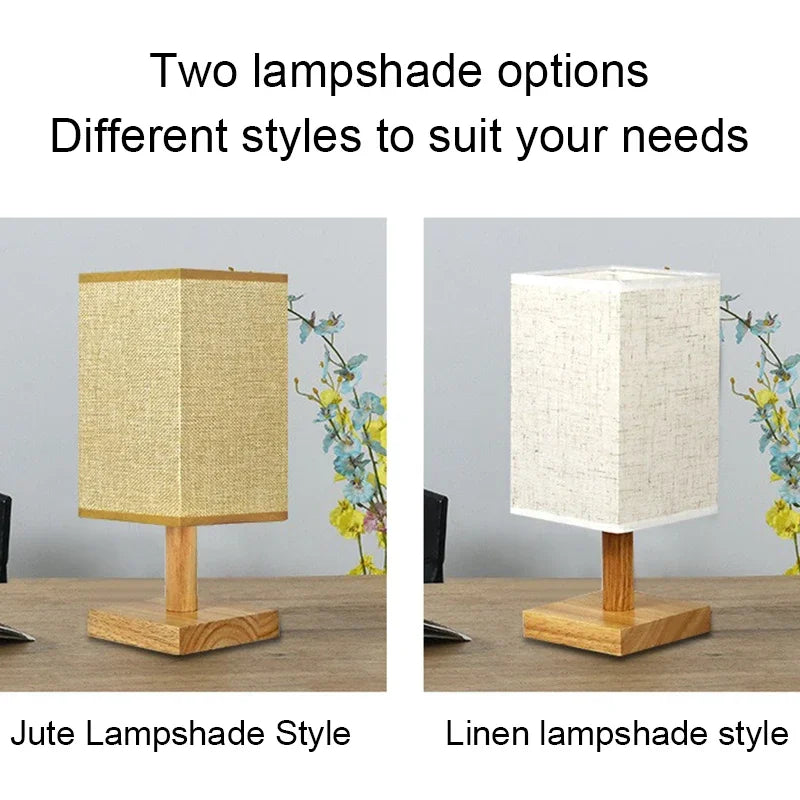 LED Table Lamp – Simple Chinese Style with Dimmable Warm Light