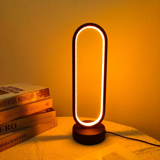 Ring LED Bedside Lamp – Three-Color Dimming Night Light