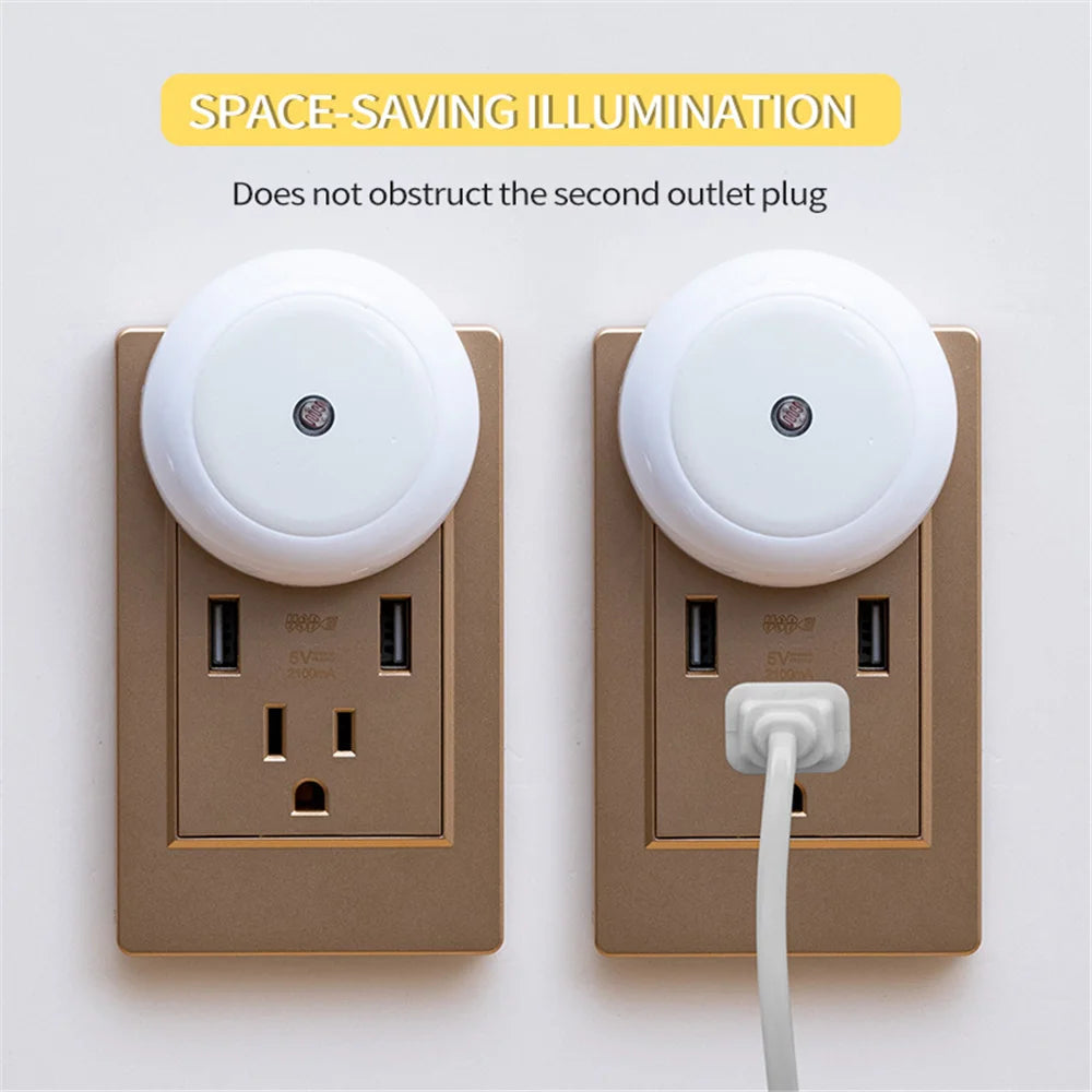 Smart LED Night Light with Amber Glow – Eye-Friendly and Energy Efficient