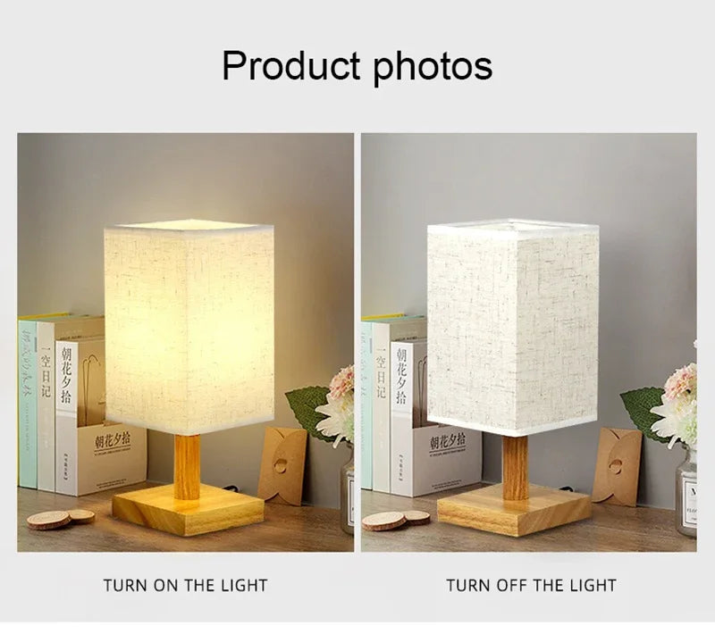 LED Table Lamp – Simple Chinese Style with Dimmable Warm Light