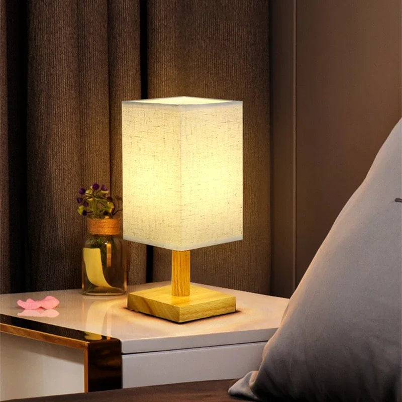 LED Table Lamp – Simple Chinese Style with Dimmable Warm Light