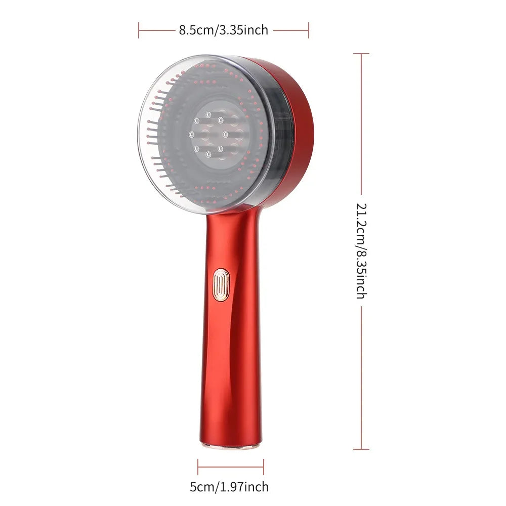 Electric Massage Comb with Vibration and Red Light Therapy for Hair Growth