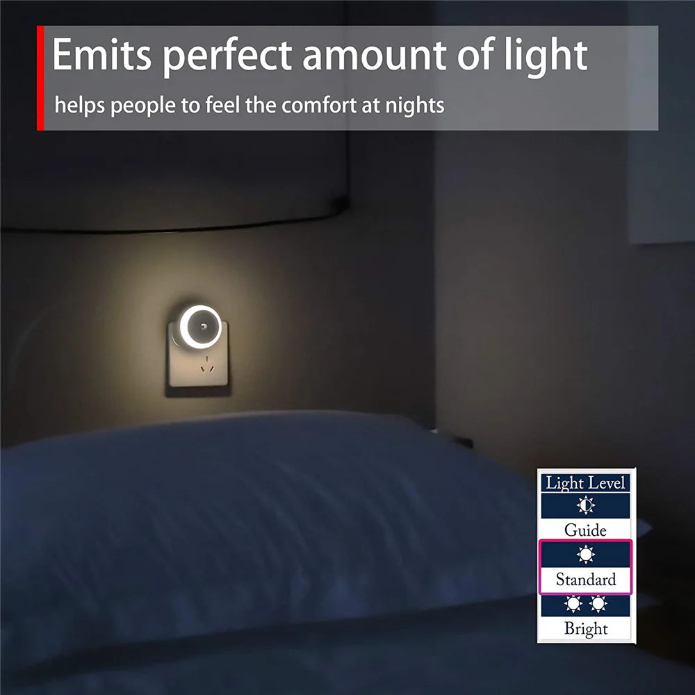 Smart LED Night Light with Amber Glow – Eye-Friendly and Energy Efficient
