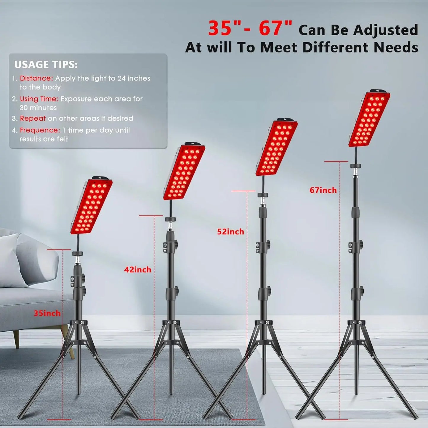 Red & Infrared Light Therapy Device (660nm and 850mn) – Full Body Recovery & Skin Rejuvenation