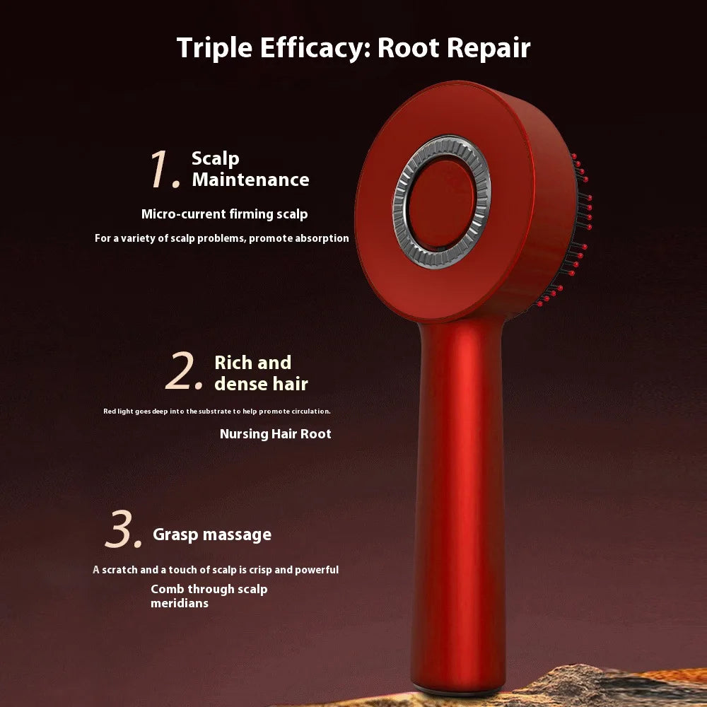 Electric Massage Comb with Vibration and Red Light Therapy for Hair Growth