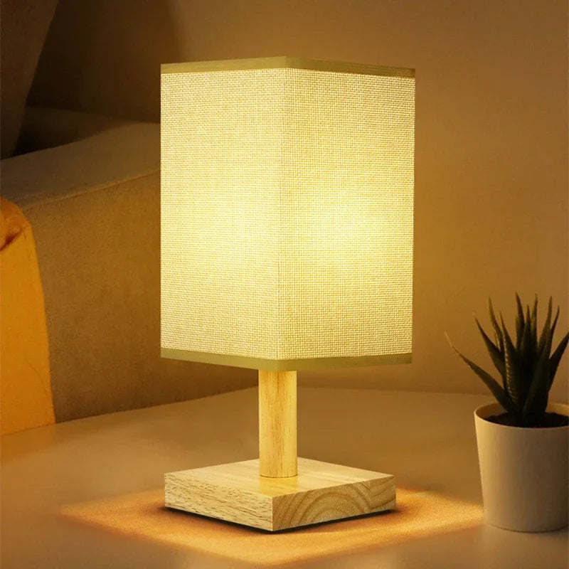 LED Table Lamp – Simple Chinese Style with Dimmable Warm Light